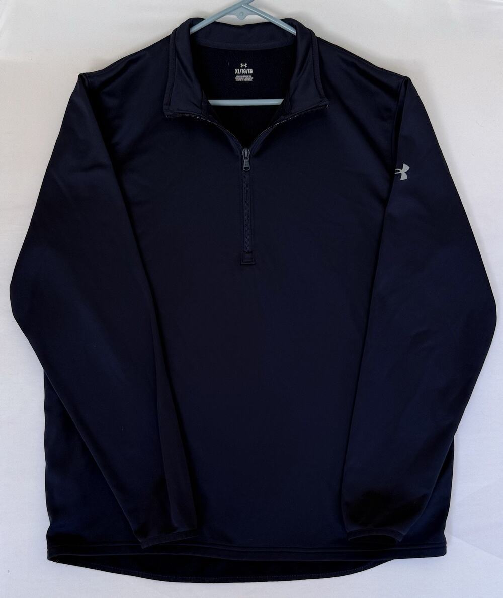 Under Armour 1/4 Zip Pullover Navy XL Fleece Lined A221